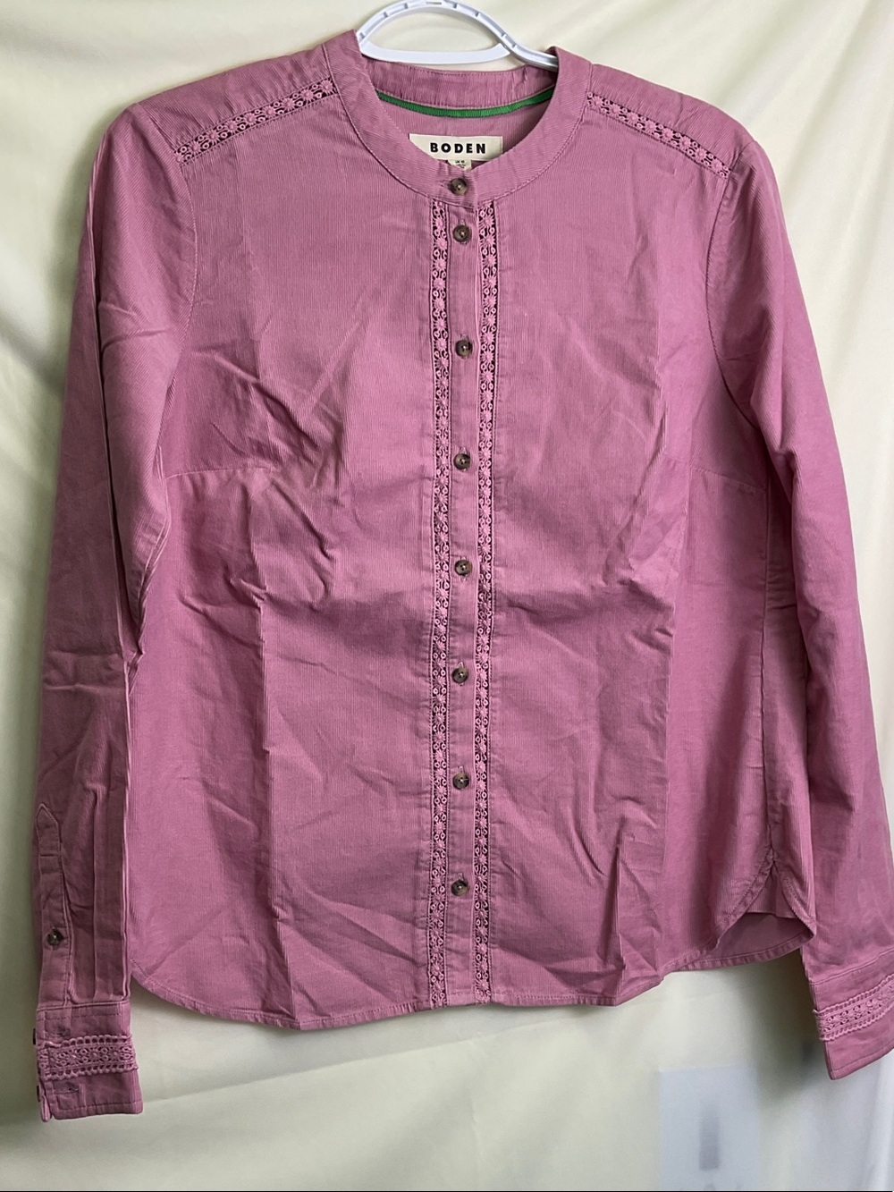 Boden Victoria Cord Shirt - Pink